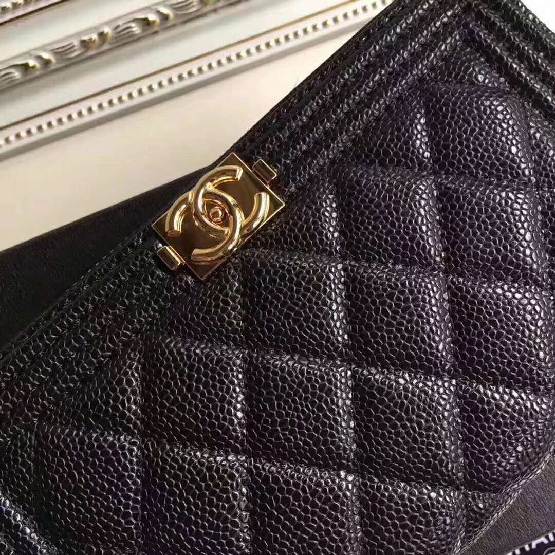 Classic long zipped wallet - Grained calfskin & gold-tone metal, black —  Fashion | CHANEL