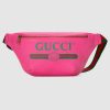 Gucci GG Unisex Gucci Print Leather Belt Bag