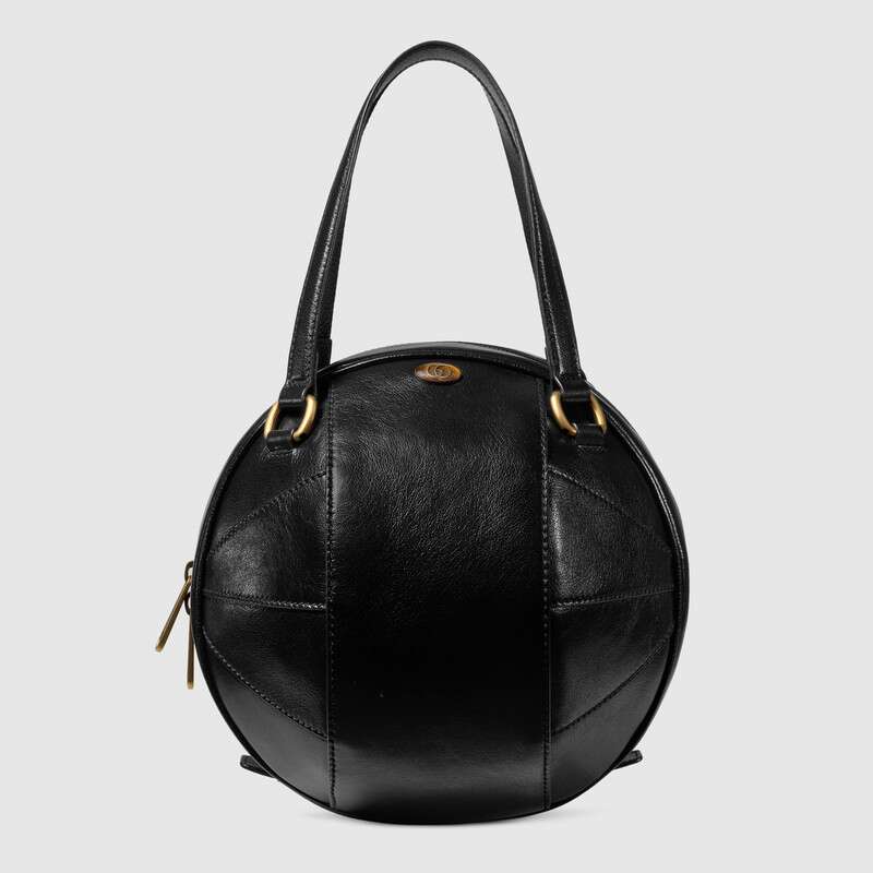 Gucci GG Unisex Basketball Shaped Tote Bag-Black - LULUX