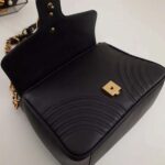 Gucci GG Women GG Marmont Medium Top Handle Bag-Black - Image 5