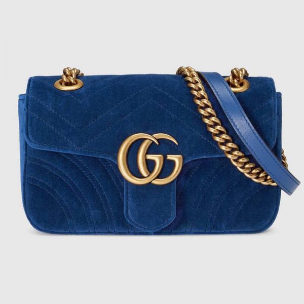 gg marmont embroidered velvet mini bag