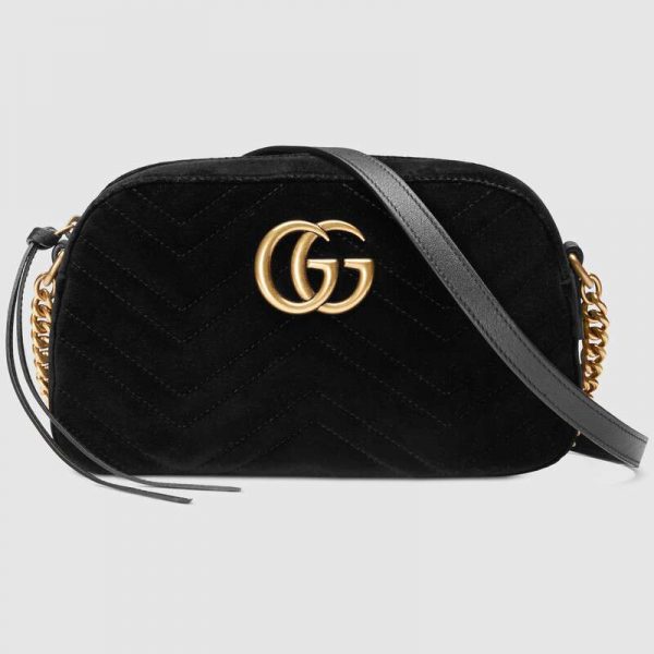 gucci marmont velvet small shoulder bag