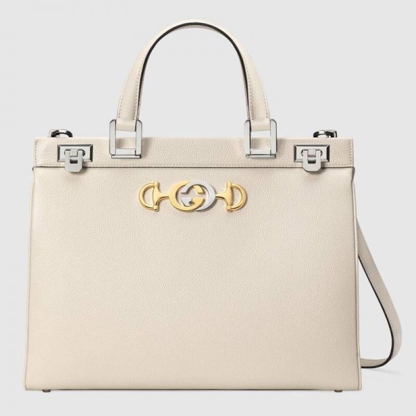 Gucci GG Women Gucci Zumi Smooth Leather Medium Top Handle