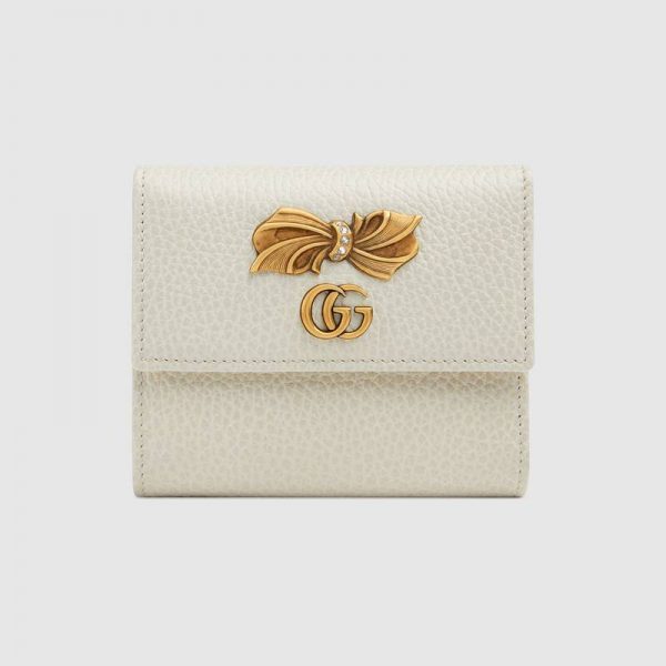 Gucci GG Women Leather Wallet with Bow 