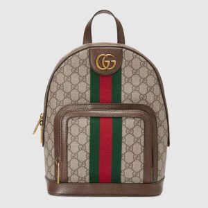 Gucci GG Unisex Ophidia GG Small Backpack-Brown