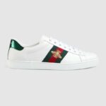 Gucci Men Ace Sneaker ricamata Bee in bianco