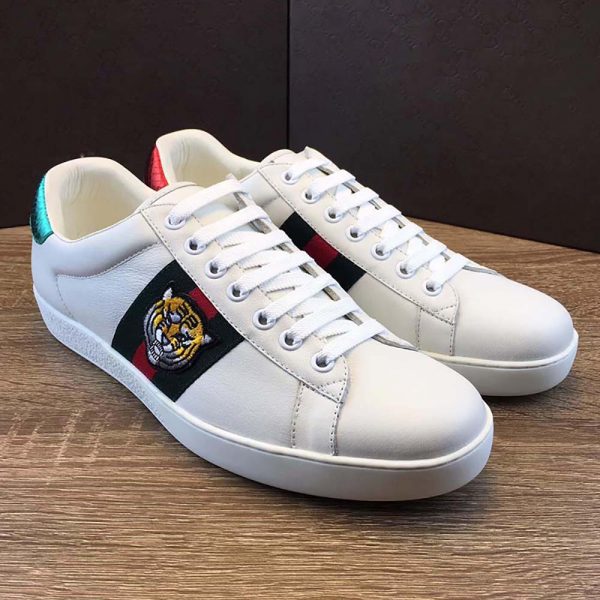 gucci ace embroidered sneaker tiger