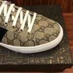 Gucci Men Ace GG Supreme Bees Sneaker-Brown - Imagen 10