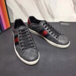 Gucci Men Ace GG Supreme Canvas Sneaker Shoes-Grey - Image 6