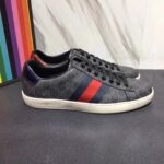 Gucci Men Ace GG Supreme Canvas Sneaker Shoes-Grey - Image 3