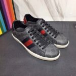 Gucci Men Ace GG Supreme Canvas Sneaker Shoes-Grey - Image 2