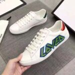 Gucci Men Ace Sneaker with Loved Print-White – Image 7