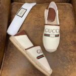 Gucci Men Gucci Logo Canvas Espadrille-Beige – Bild 4