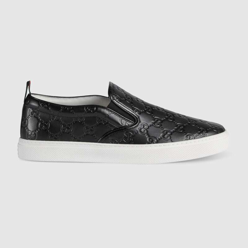 black gucci slip on sneakers