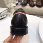 Gucci Men Leather Lace-up Shoes Black - Image 6