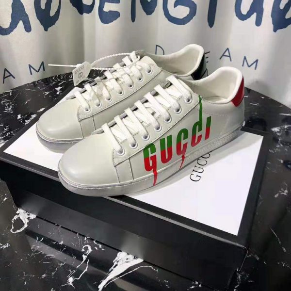 Gucci Men's Ace Sneaker with Gucci Blade-Green - LULUX