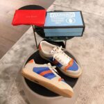 Gucci Men Screener Leather Sneaker 3.6cm Height-Blue - Image 3