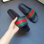 Gucci Men Web Slide Sandal-Black - Image 4