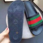 Gucci Men Web Slide Sandal-Black - Image 3