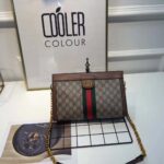 Gucci Ophidia GG Supreme Canvas Medium Shoulder Bag-Brown – Image 2