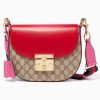 Gucci Padlock Medium GG Supreme Canvas Bag with Leather Top