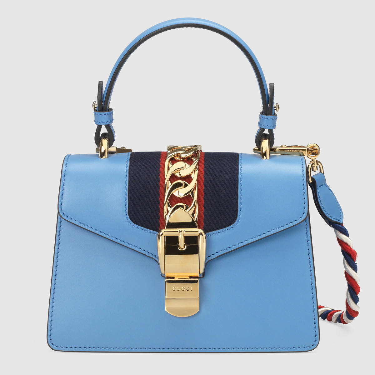 Gucci Sylvie Mini Top Handle Bag in Smooth Leather - LULUX