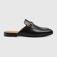 Gucci Unisex Princetown Leather Slipper-Black