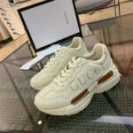 Gucci Unisex Rhyton Gucci Logo Leather Sneaker-Beige - Bild 4