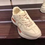 Gucci Unisex Rhyton Gucci Logo Leather Sneaker-Beige - Bild 5
