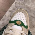 Gucci Unisex Screener Leather Sneaker 3cm Height-Green - immagine 7