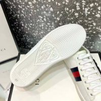 Gucci Women Ace Embroidered Sneaker with Crystal Kingsnake-White