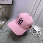 Gucci Women Baseball Cap with NY Yankees Patch-Pink – Bild 3
