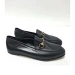 Gucci Women Brixton Leather Horsebit Loafer-Black - Image 2