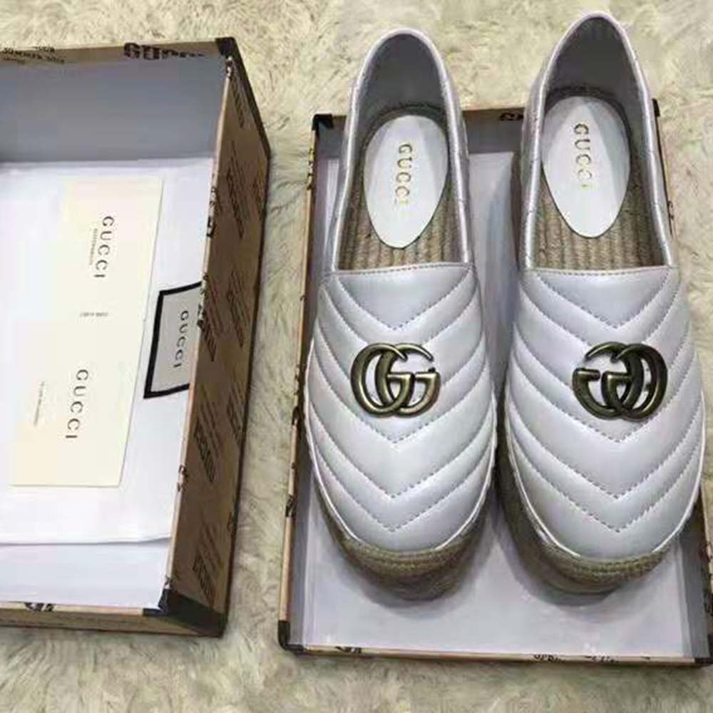 gucci double g leather espadrilles