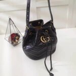 Gucci Women GG Marmont Mini Bucket Bag-Black – Image 4