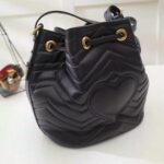 Gucci Women GG Marmont Mini Bucket Bag-Black – Image 6