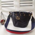 Gucci Women GG Marmont Mini Bucket Bag-Black – Image 5