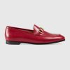 Gucci Women Jordaan Leather Loafer Red