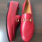 Gucci Women Jordaan Leather Loafer Red – Image 3