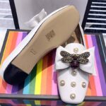 Gucci Women Leather Ballet Flat with Bow White - Bild 6