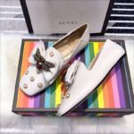 Gucci Women Leather Ballet Flat with Bow White - Bild 4