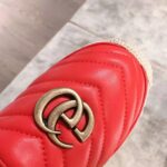 Gucci Women Leather Espadrille with Double G in Matelassé Chevron Leather-Red - Image 8