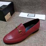 Gucci Women Leather Horsebit Loafer 1.27cm Height-Red - Image 2