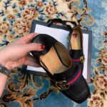 Gucci Women Leather Mid-Heel Loafer 1.5" Heel-Black - immagine 7