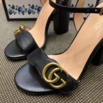 Gucci Women Leather Sandal 10.2 cm Heel-Black - Image 8