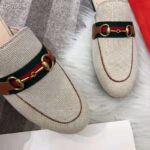 Gucci Women's Princetown Canvas Slipper 1cm Heel-Sandy - Imagen 9