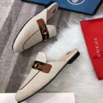 Gucci Women's Princetown Canvas Slipper 1cm Heel-Sandy - Imagen 6