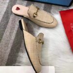 Gucci Women Princetown Raffia Slipper 1cm Heel-Sandy - Bild 7