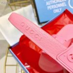 Gucci Women's Rubber GG Slide Sandal-Pink - Image 10