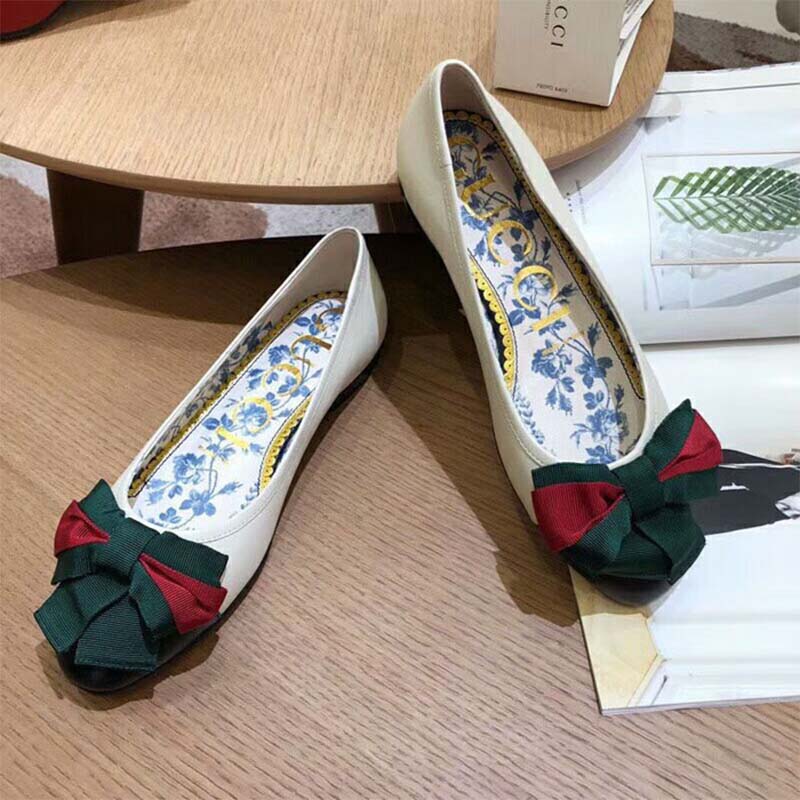 gucci flats bow